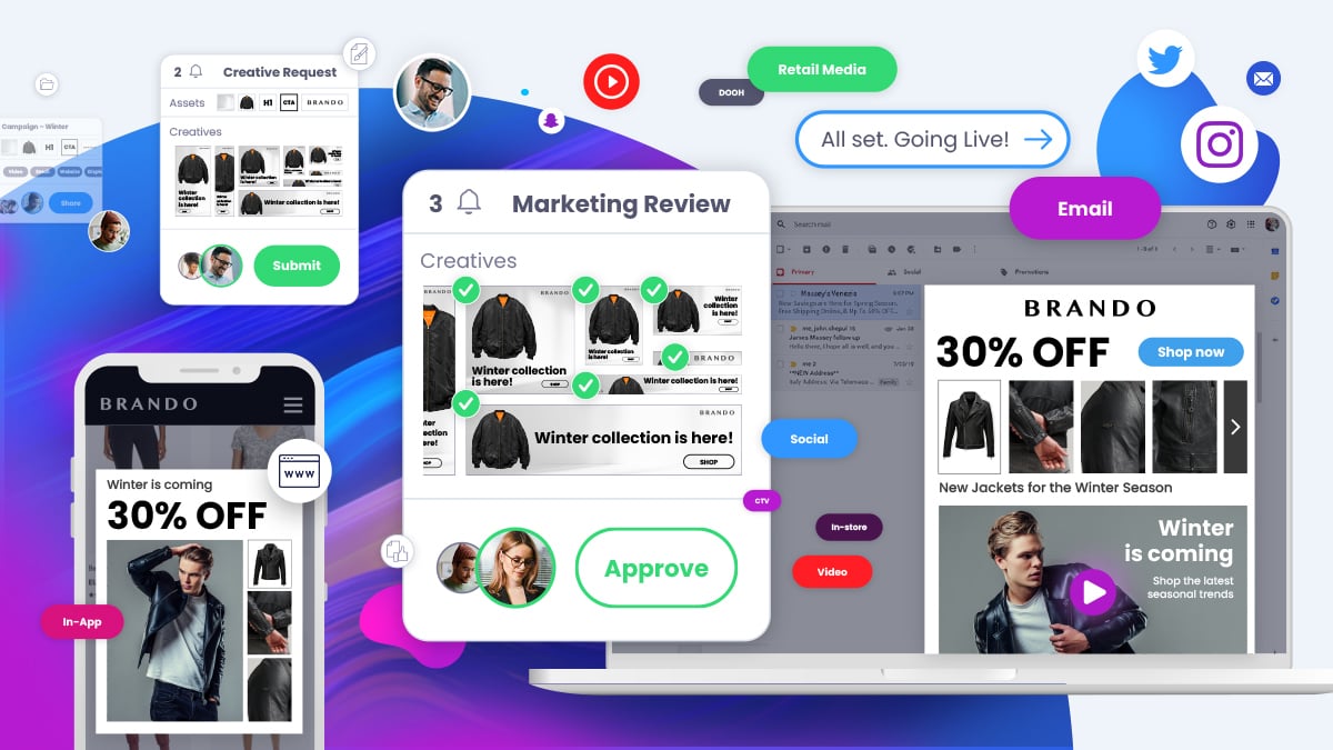 mobile screens and desktop screen of Innervate platform